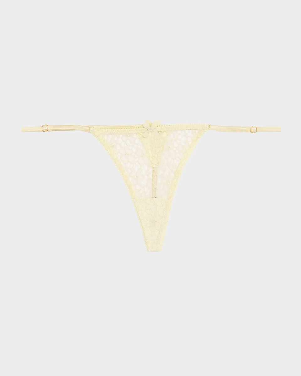Vinca Beaded Floral Lace G-String